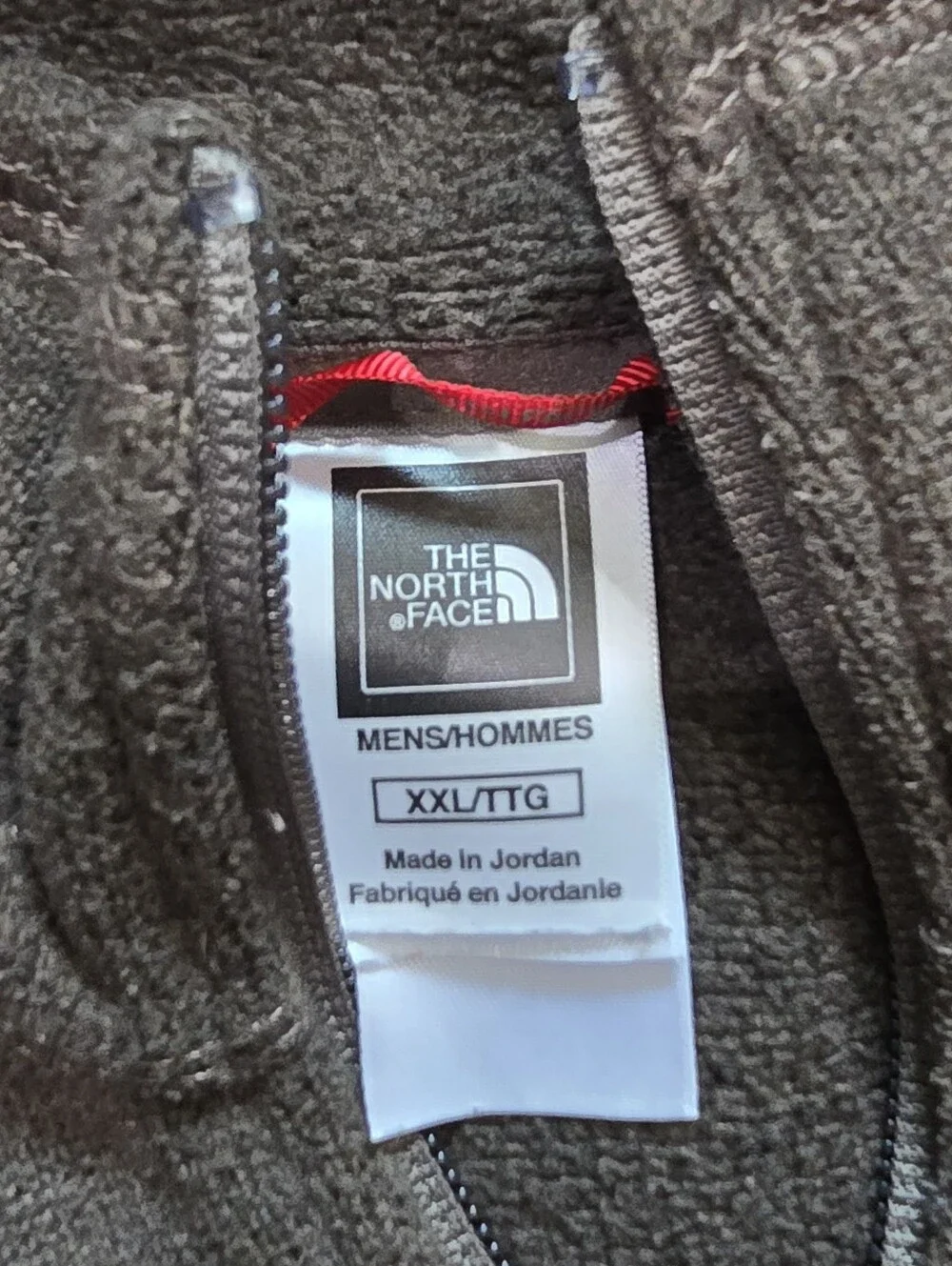 The North Face Brown KNIT Full Zip Fleece Lined Sweater Jacket Mens Size XXL